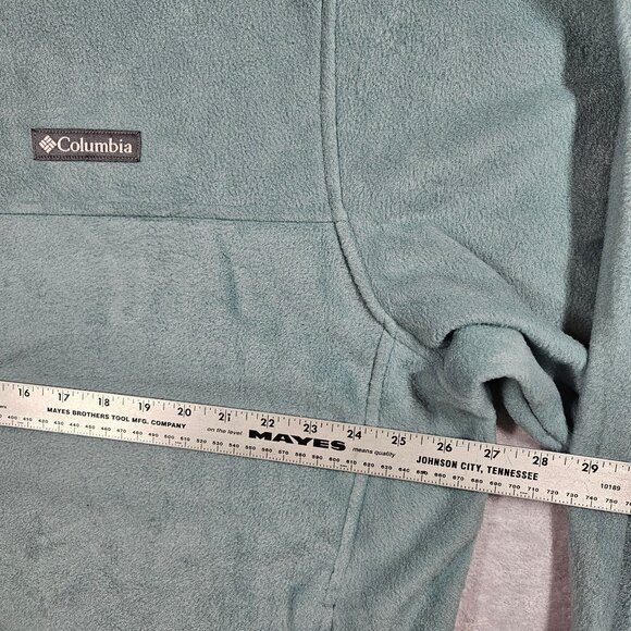 Columbia Fleece full zip jacket Mens XXL Blue zip pockets high neck Outdoor Gorp - Picture 6 of 13
